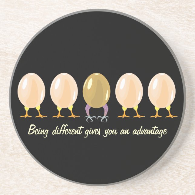 lustiger Drache- und Huhneier Untersetzer (Vorne)