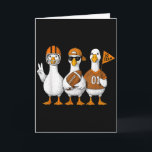 Lustiger Dummer Gans Enten Fußball Herbst Football Karte<br><div class="desc">Lustiger Dummer Gans Enten Fußball Herbst Football Spiel Tag Cheer</div>