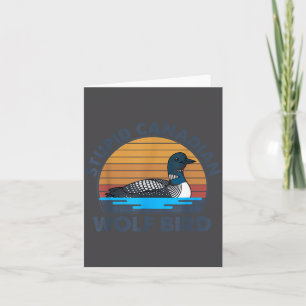 Lustiger dummer kanadischer Wolf-Vogel-Taucher Karte