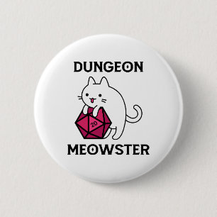 Lustiger Dungeon-Meister-Katze Button