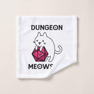 Lustiger Dungeon-Meister-Katze Waschlappen
