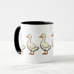 Lustiger dunkler Humor-Ente Vintage-Burnout-Ente Tasse