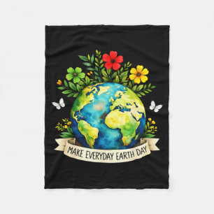 Lustiger Earth Day 2026 Retro Groovy Earth Day Fleecedecke