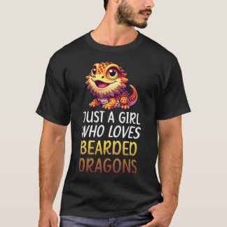 Lustiger Echsenliebhaber Nur ein Mädchen, das Bart T-Shirt