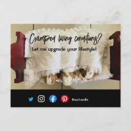 lustiger echter Anwesen Postkarte verkrampfter leb