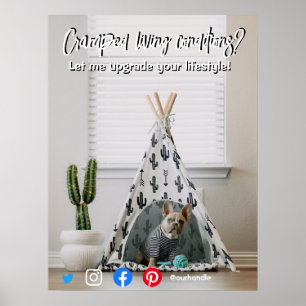 lustiger echter Anwesen Postkarte verkrampfter leb Poster