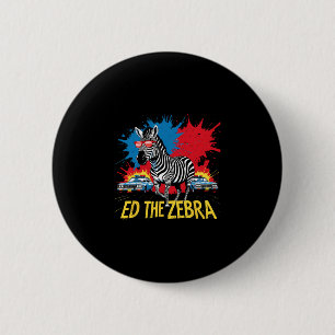 Lustiger Ed Der Zebra 2025 Abenteuer Retro Vintage Button