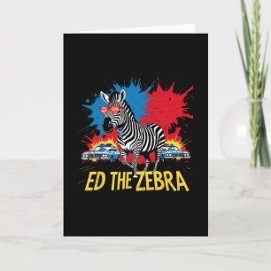 Lustiger Ed Der Zebra 2025 Abenteuer Retro Vintage Karte