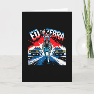 Lustiger Ed Der Zebra 2025 Abenteuer Retro Vintage Karte