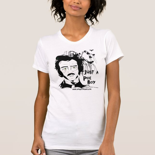 Lustiger Edgar Allan Poe T-Shirt (Vorderseite)