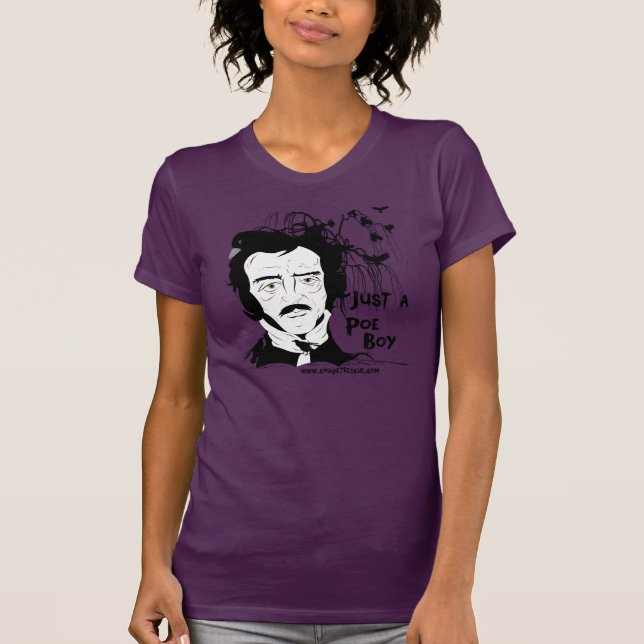 Lustiger Edgar Allan Poe T-Shirt (Vorderseite)