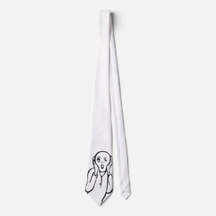 Lustiger Edvard Munch Schrei-Parodie-Cartoon Krawatte