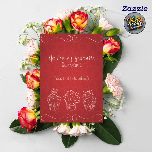 Lustiger Ehemann Lieblings Ehemann Valentinstag Karte (Funny Husband Favorite Husband Valentine's Card)