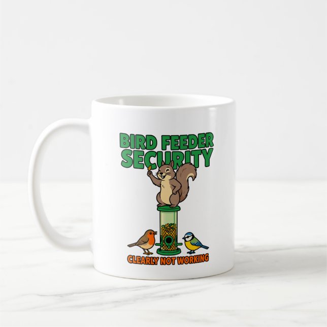 Lustiger Eichhörnchen-Kaffeebecher zur Vogelfutter Kaffeetasse (Links)
