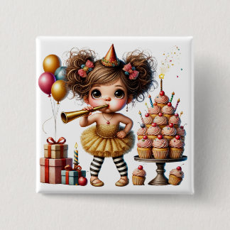 Lustiger eigenartiger Gnom Geburtstag Button