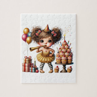 Lustiger eigenartiger Gnom Geburtstag Puzzle