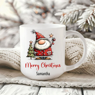 Lustiger eigenartiger Weihnachtsmann-Cartoon-Weihn Kaffeetasse