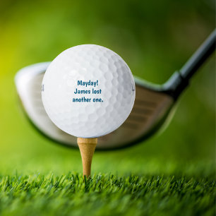 Lustiger einfacher Golfer "Mayday!Name hat wieder  Golfball