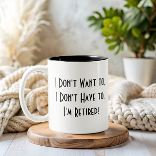 lustiger einfacher Ruhestand  Zweifarbige Tasse