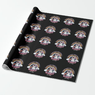 Lustiger Einhorn Fantasy Football Gewinner 2025 St Geschenkpapier