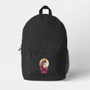 Lustiger Einhorn-Vater Laufey Männer Vatertag Weih Bedruckter Rucksack