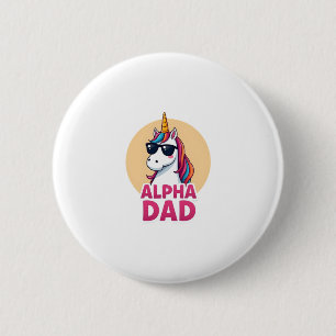 Lustiger Einhorn-Vater Laufey Männer Vatertag Weih Button