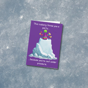 Lustiger Eisberg-Geburtstags-Humor-Party-Design Karte