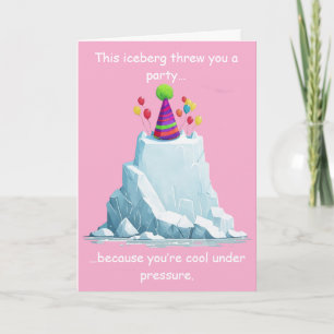 Lustiger Eisberg-Geburtstags-Humor-Party-Design Karte