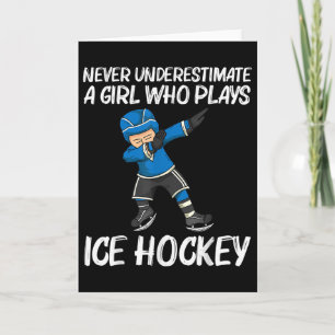 Lustiger Eishockey für Mädchen Kinder Feld Rink Nd Karte