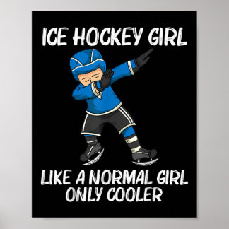 Lustiger Eishockey Für Mädchen Kinder Feld Rink Nd Poster