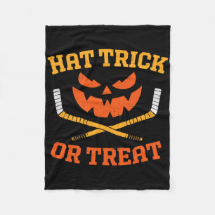 Lustiger Eishockey-Kürbis Halloween Männer Jungen Fleecedecke