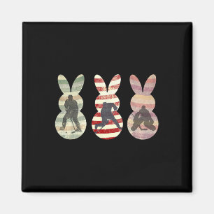 Lustiger Eishockey Sport Ostern Hase Osterhasen Magnet