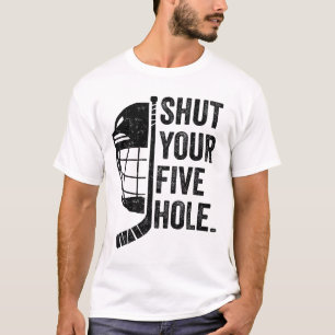 Lustiger Eishockey-Torhüter, schließe dein Fünf-Lo T-Shirt