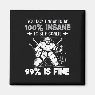 Lustiger Eishockey-Torhüter-Spruch Magnet