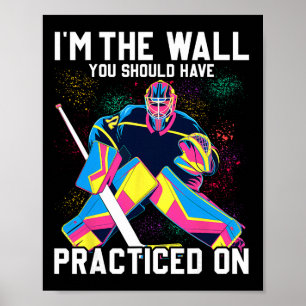 Lustiger Eishockey-Torwart Eishockey-Spieler Torwa Poster