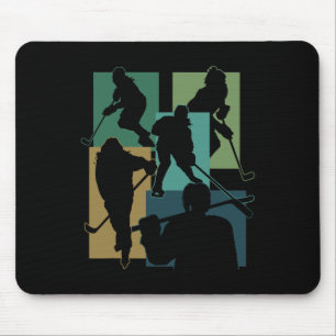 Lustiger Eishockeypuck Stock Winter Spiel Eishocke Mousepad
