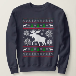 LUSTIGER ELCH HÄSSLICHER WEIHNACHTSPULLI WEIHNACHT SWEATSHIRT