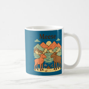 Lustiger Elch meese süße Natur Wildtiere Tier Kind Kaffeetasse