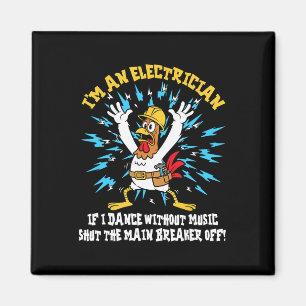 Lustiger Elektriker-Meme-Tanz ohne Musik Lineman Magnet