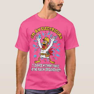 Lustiger Elektriker-Meme-Tanz ohne Musik Lineman T-Shirt