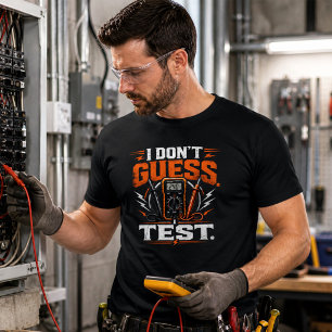 Lustiger Elektriker T-Shirt Ich rate nicht, ich te