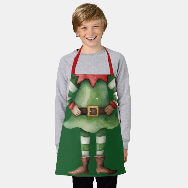 Lustiger Elf-Körper-Weihnachten Schürze (Getragen)