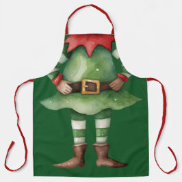 Lustiger Elf-Körper-Weihnachtsgeschenk Schürze
