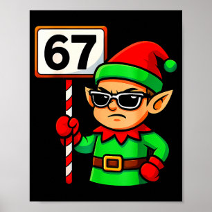 Lustiger Elf Six Seven 6 7 Meme Weihnachtskostüm 6 Poster