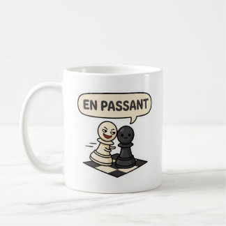 Lustiger En-Passant-Schachspieler-Kaffeebecher Kaffeetasse