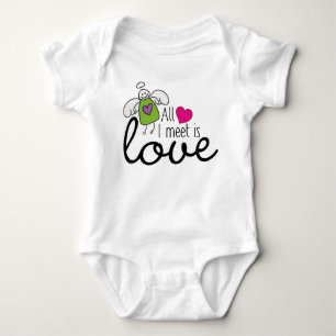 Lustiger Engel - Alles was ich treffe ist Liebe 1  Baby Strampler