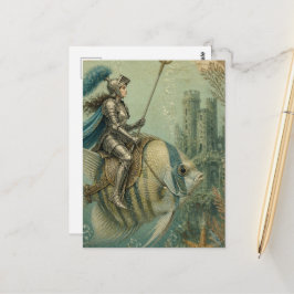 Lustiger Engelfisch-Ritter Postkarte