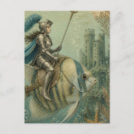 Lustiger Engelfisch-Ritter Postkarte