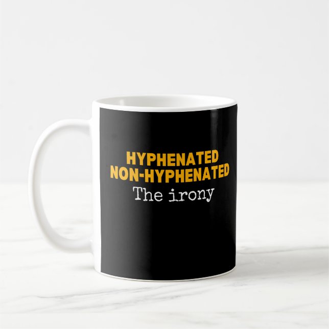 Lustiger Englisch-Grammatik-Lehrer Punctuation Ner Kaffeetasse (Links)