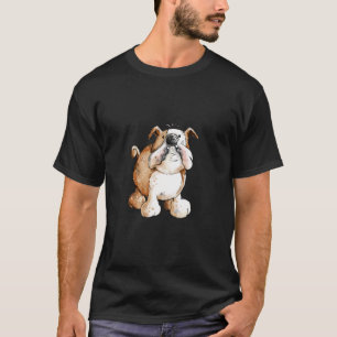 Lustiger englischer Bulldogge Süßer faltiger Hund  T-Shirt